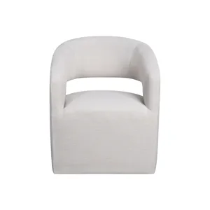 Upholstered Dining Chairs Uph Dining Chair Curved Open Back Cream