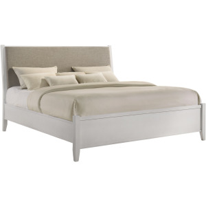 Andover King Uph Bed White