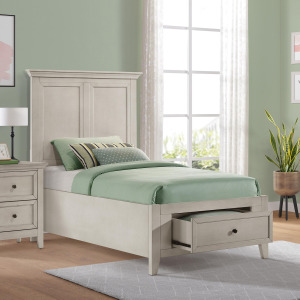 San Mateo Youth Twin Storage Bed Rustic White