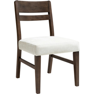 West End Ladder Chair Ivory Saddle Brown
