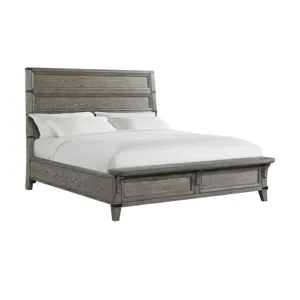 Forge King Bed Brushed Steel