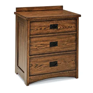 3-Drawer Nightstand, Mission