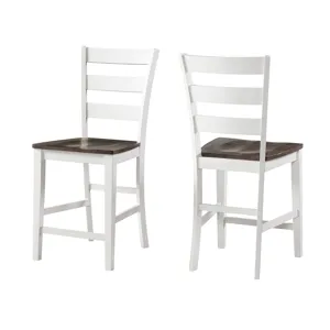 Kona Ladder Stool Gray and White