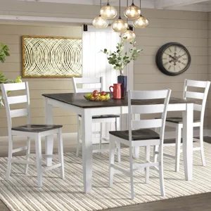 Kona Ladder Stool Gray and White