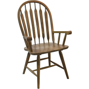 Colonial Oak Arm Chair Arrow Back