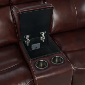 Wainwright Dual-Power Loveseat Reddish Brown