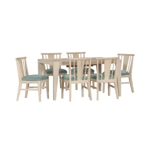 West End Spindle Chair Sage Green Natural