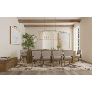 Flex Dining Table Sandbar Oak w/5 Leaves