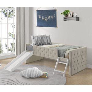 Upholstered Beds Twin Loft Chalk Bed w/Storage