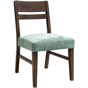 West End Ladder Chair Sage Green Saddle Brown
