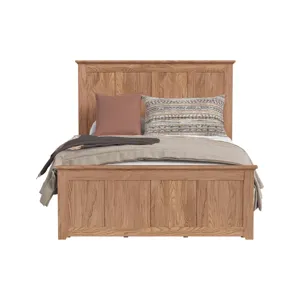 Oak Park Queen Captain's Bed w Drawers Taupe