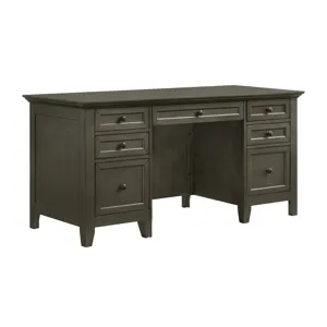 62" Executive Desk, Gray