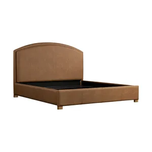 Jackson Uph King Bed Brown PU Leather