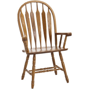 Classic Oak Large Arrow Back Arm Chair