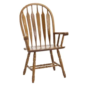 Classic Oak Chestnut Arrow Arm Chair