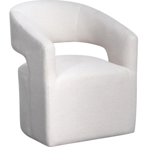 Upholstered Dining Chairs Uph Dining Chair Curved Open Back Cream