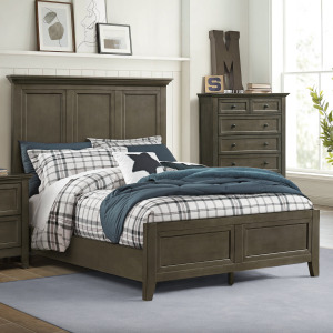 San Mateo Full Panel Bed - Gray