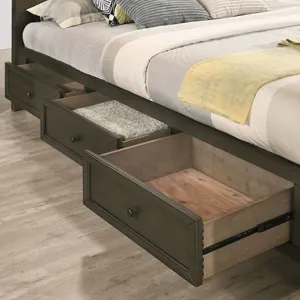 San Mateo King Storage Bed Gray