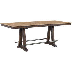 Transitions Dining Trestle Counter Table - Driftwood and Sable