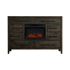 Norwich Gentleman's Chest w/Heater Dark Rustic Oak