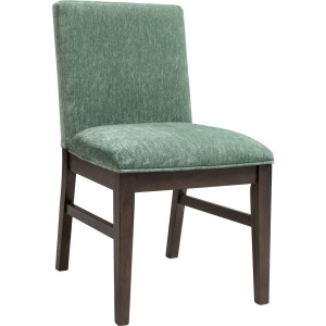 West End Parson Chair Sage Green Saddle Brown