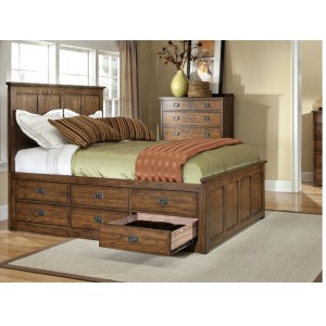Oak Park King/Queen Drw Storage Rail