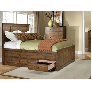 Oak Park King/Queen Drw Storage Rail