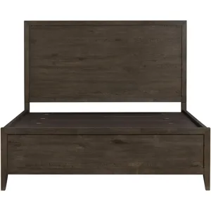Norwich Queen Panel Storage Bed Dark Rustic Oak