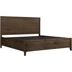 Norwich King Panel Bed Dark Rustic Oak