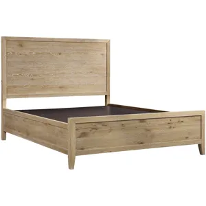 Norwich Queen Panel Bed Antique Oak
