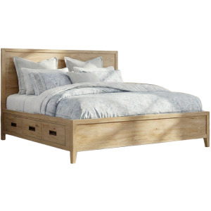 Norwich King Panel Storage Bed Antique Oak