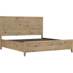 Norwich King Panel Bed Antique Oak