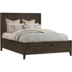 Norwich Queen Panel Bed Dark Rustic Oak