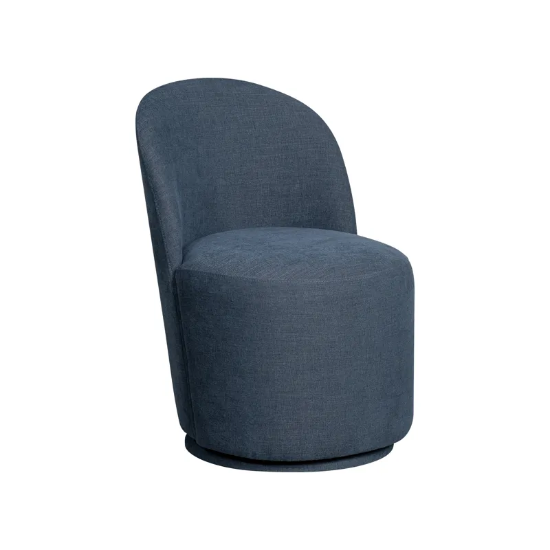 Upholstered Dining Chairs Uph Dining Chair Curved Back Modern Denim