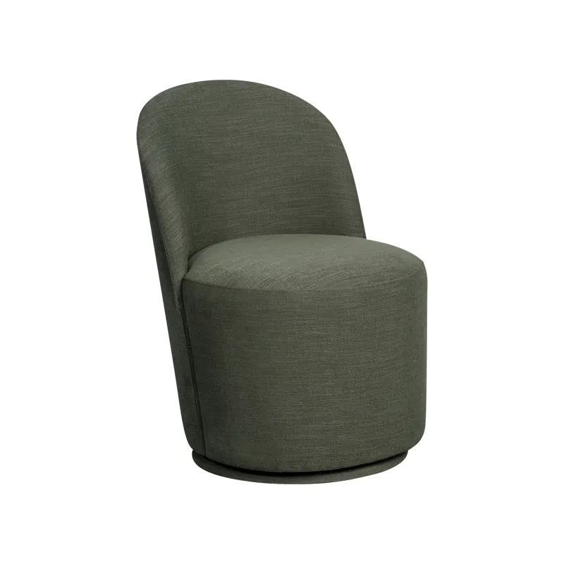 Upholstered Dining Chairs Uph Dining Chair Curved Back Modern Sage