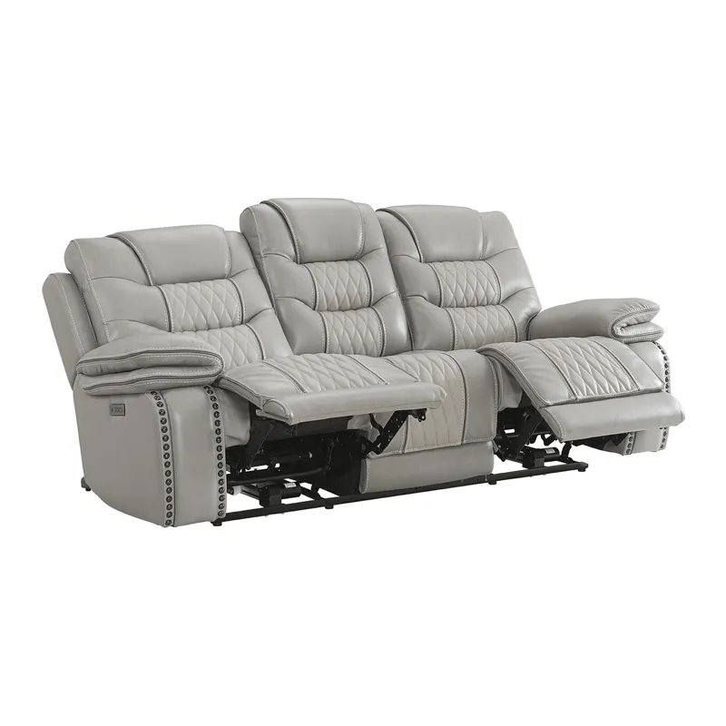 Cody Dual-Power Sofa Light Grey