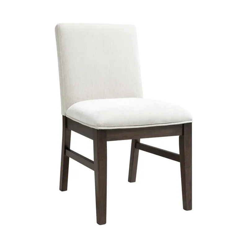 West End Parson Chair Ivory Saddle Brown