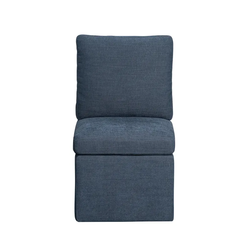 Upholstered Dining Chairs Uph Dining Chair Pillow Back Denim