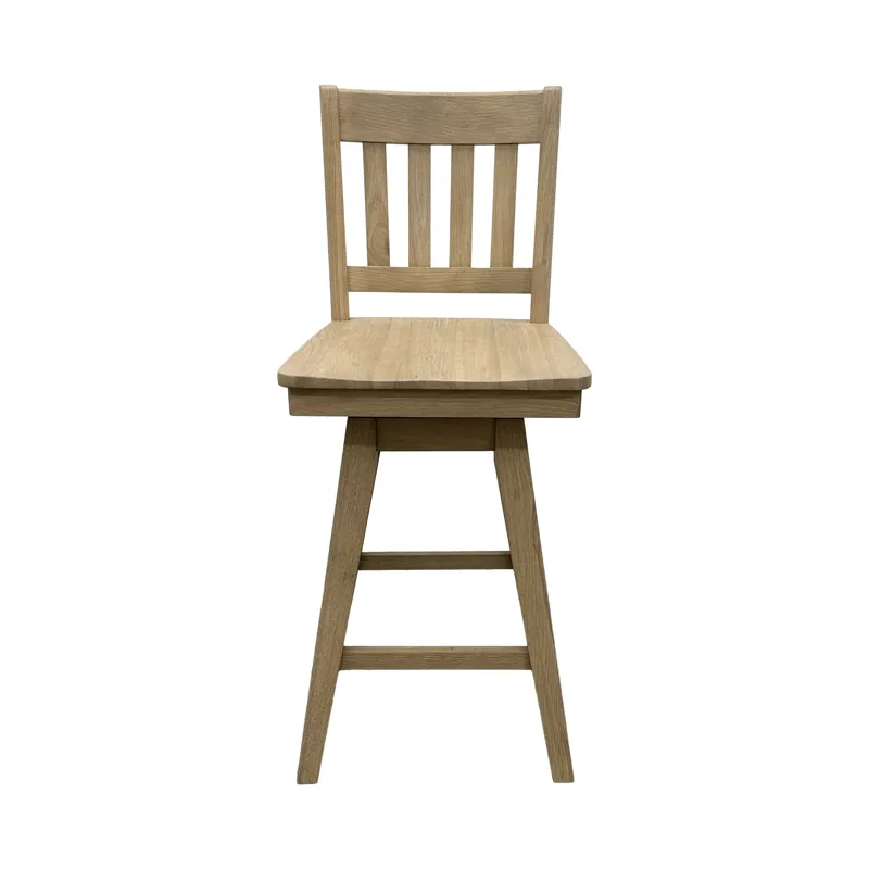 Wooden Barstools Wooden Barstool w-Slat Back Natural