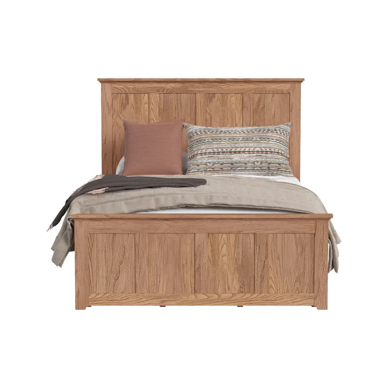 Oak Park Queen Captain's Bed w Drawers Taupe