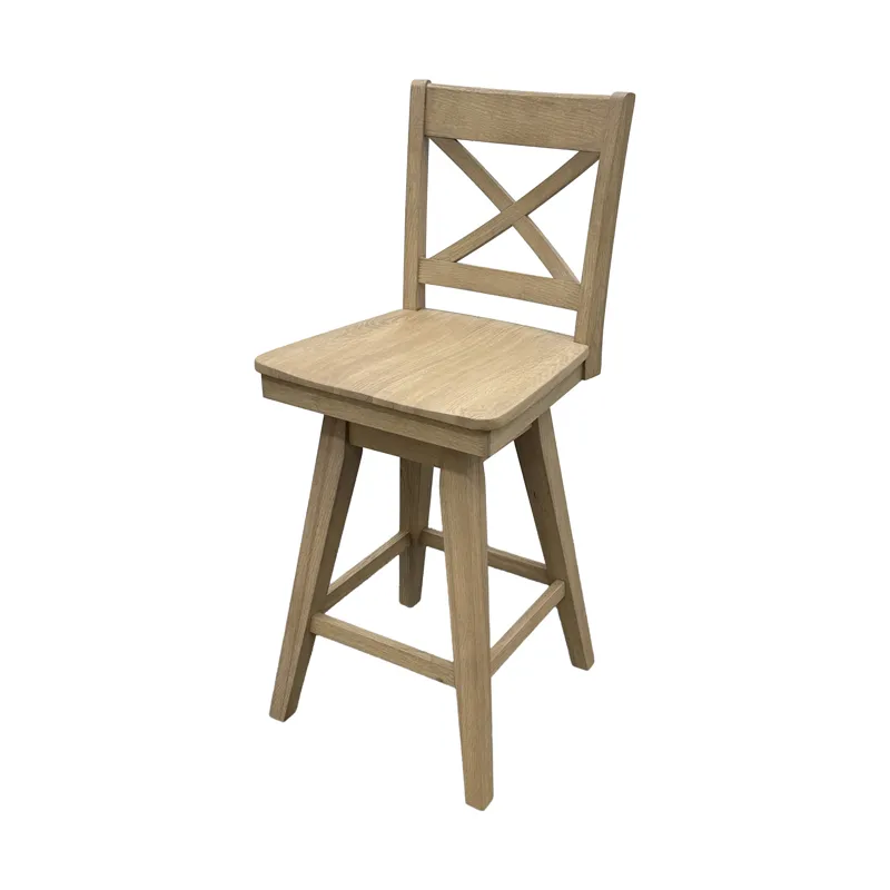 Wooden Barstools Wooden Barstool w Back Natural