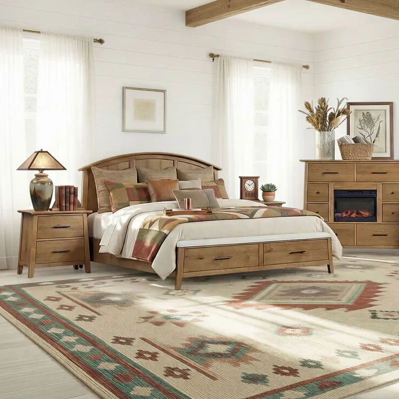 Jackson King Bed w-Storage Footboard