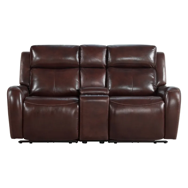 Wainwright Dual-Power Loveseat Reddish Brown