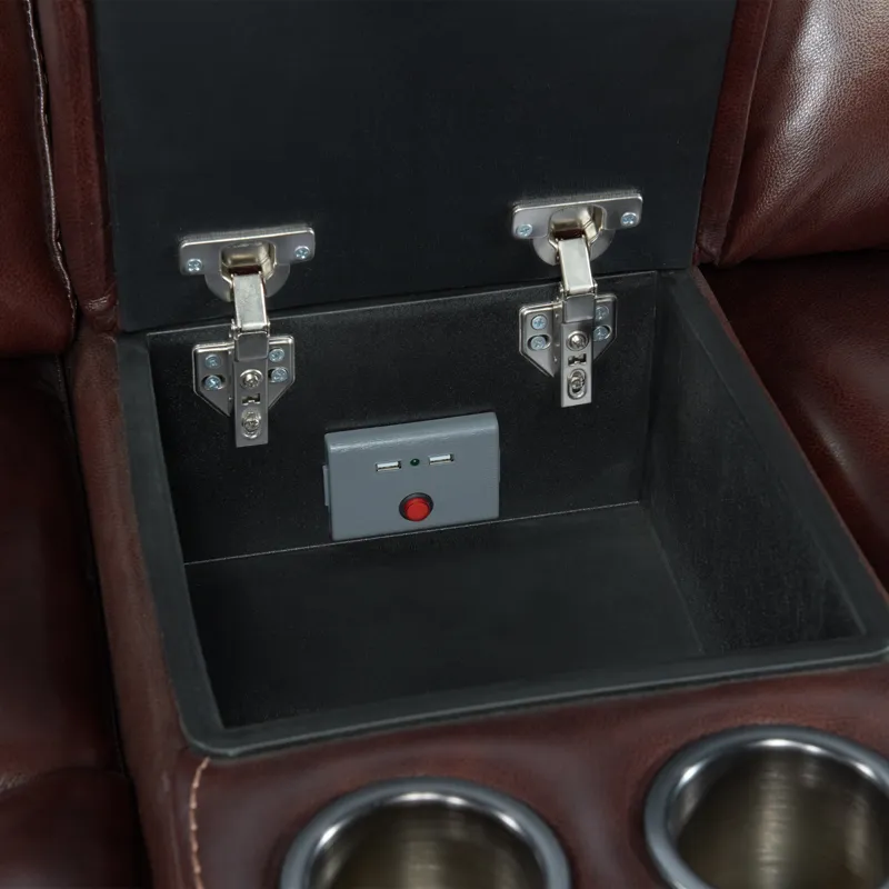 Wainwright Dual-Power Loveseat Reddish Brown