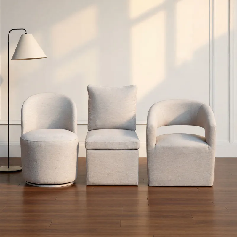 Upholstered Dining Chairs Uph Dining Chair Pillow Back Cream