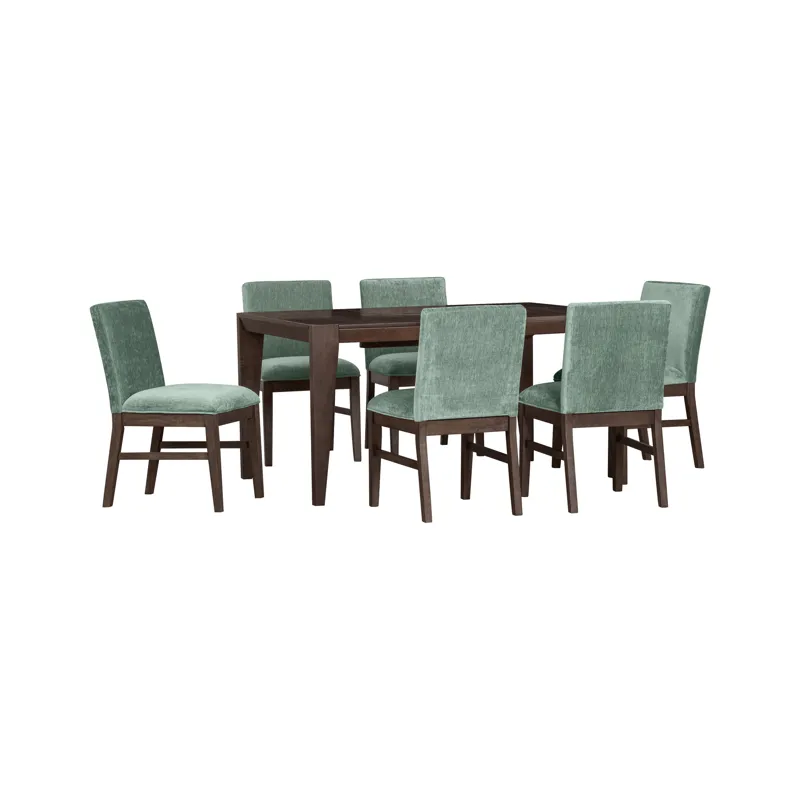 West End Parson Chair Sage Green Saddle Brown