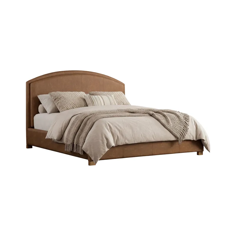 Jackson Uph King Bed Brown PU Leather