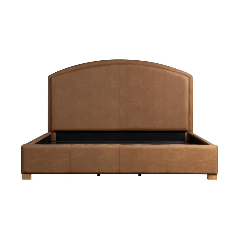 Jackson Uph King Bed Brown PU Leather