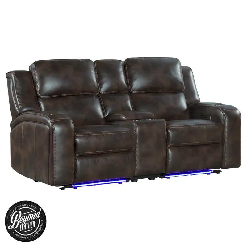 Silhouette Dual-Power Loveseat Bolero Coffee