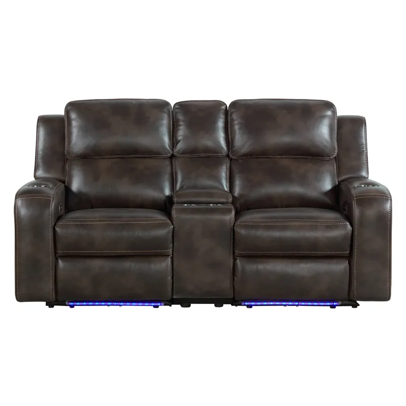 Silhouette Dual-Power Loveseat Bolero Coffee